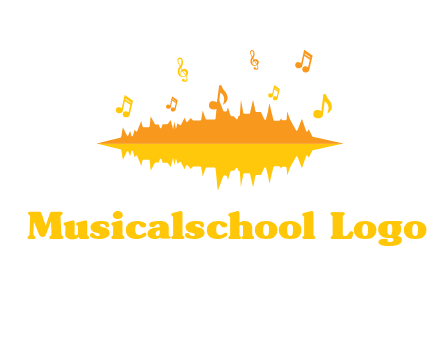 music equalizer with music notes logo