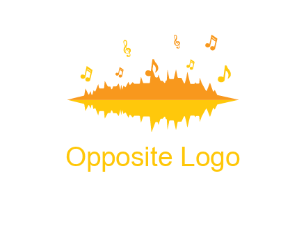 music equalizer with music notes logo