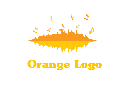music equalizer with music notes logo