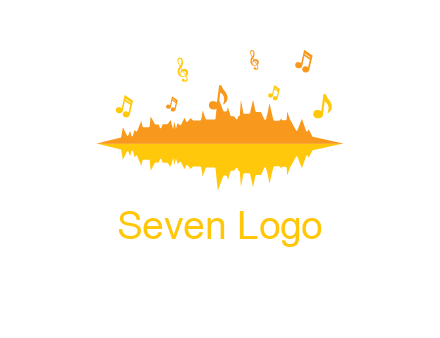 music equalizer with music notes logo