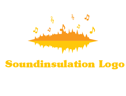 music equalizer with music notes logo
