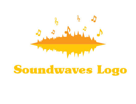 music equalizer with music notes logo