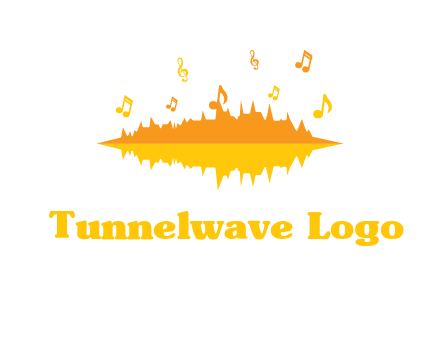 music equalizer with music notes logo