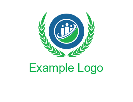 child in circle and wreath childcare & education logo