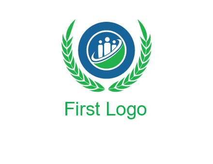 child in circle and wreath childcare & education logo