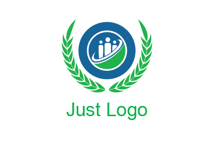 child in circle and wreath childcare & education logo