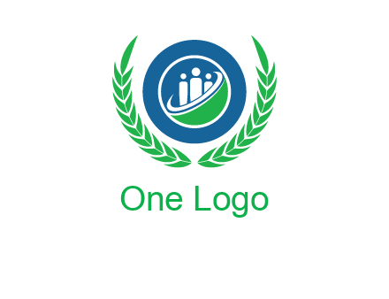 child in circle and wreath childcare & education logo