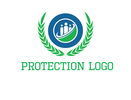 child in circle and wreath childcare & education logo