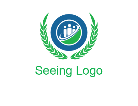 child in circle and wreath childcare & education logo