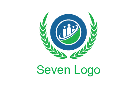 child in circle and wreath childcare & education logo