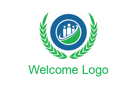 child in circle and wreath childcare & education logo