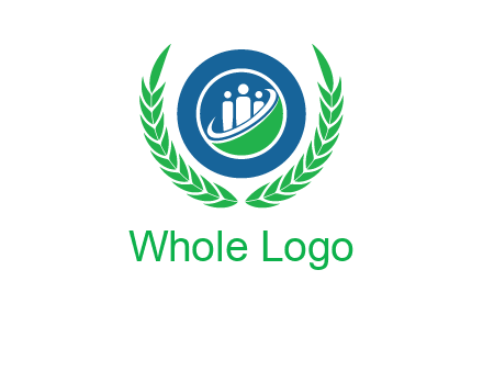 child in circle and wreath childcare & education logo