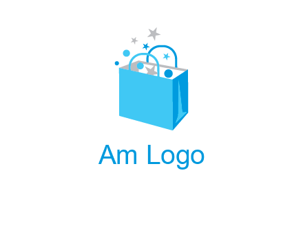 confetti in shopping bag graphic