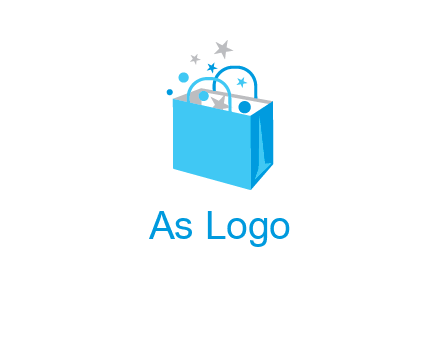 confetti in shopping bag graphic