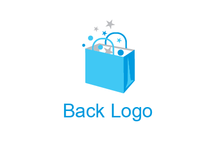 confetti in shopping bag graphic