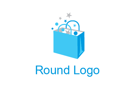 confetti in shopping bag graphic