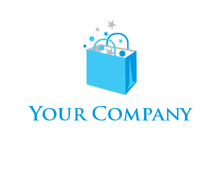 confetti in shopping bag graphic