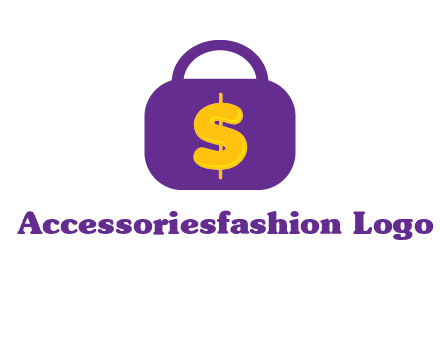 dollar sign on a handbag icon