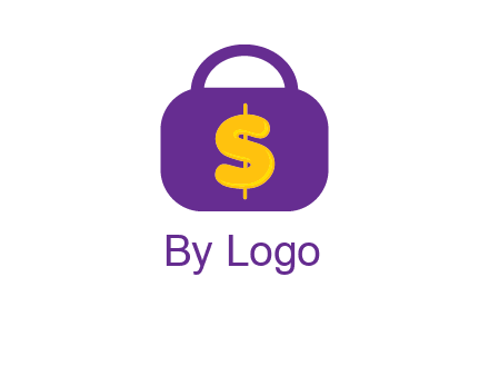dollar sign on a handbag icon