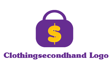 dollar sign on a handbag icon