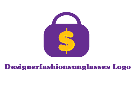 dollar sign on a handbag icon