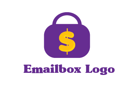 dollar sign on a handbag icon