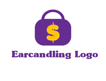 dollar sign on a handbag icon