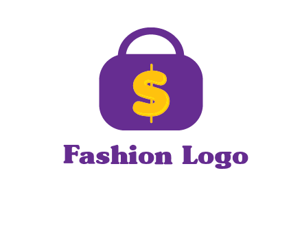 dollar sign on a handbag icon