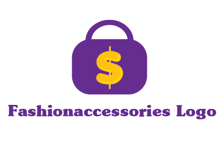 dollar sign on a handbag icon