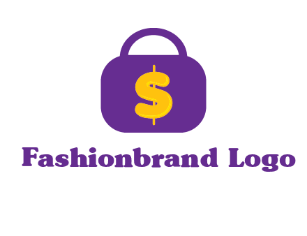 dollar sign on a handbag icon
