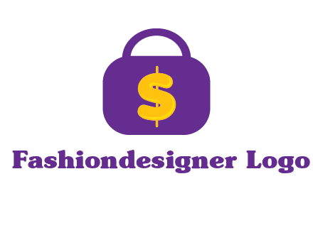 dollar sign on a handbag icon