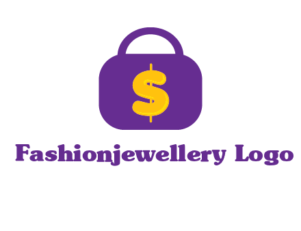 dollar sign on a handbag icon