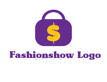 dollar sign on a handbag icon