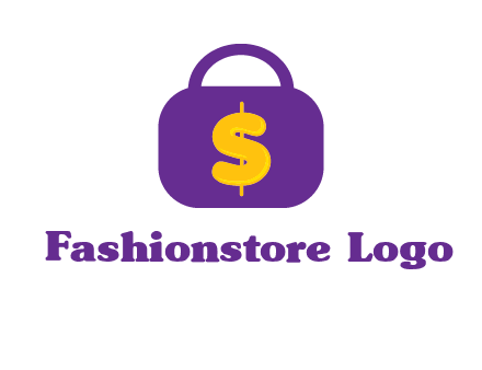dollar sign on a handbag icon
