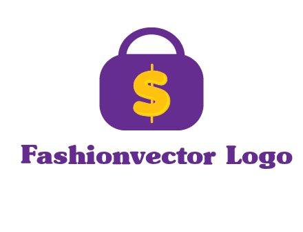 dollar sign on a handbag icon