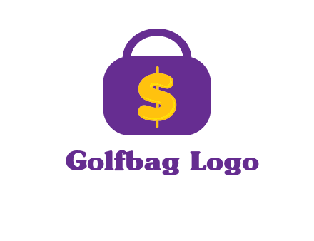 dollar sign on a handbag icon