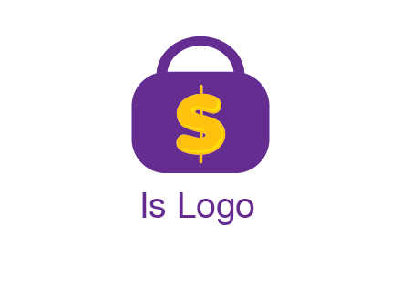dollar sign on a handbag icon