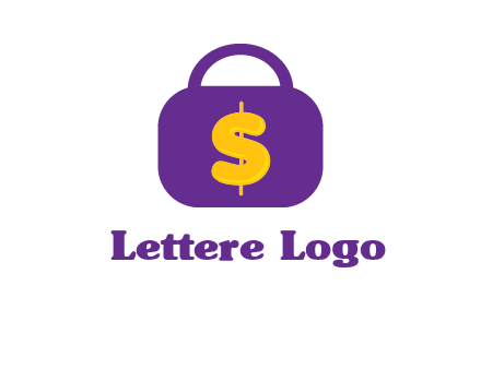 dollar sign on a handbag icon