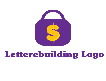 dollar sign on a handbag icon