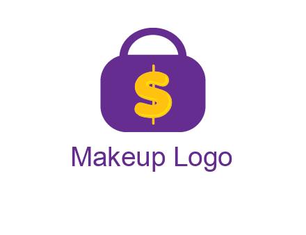 dollar sign on a handbag icon