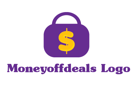 dollar sign on a handbag icon