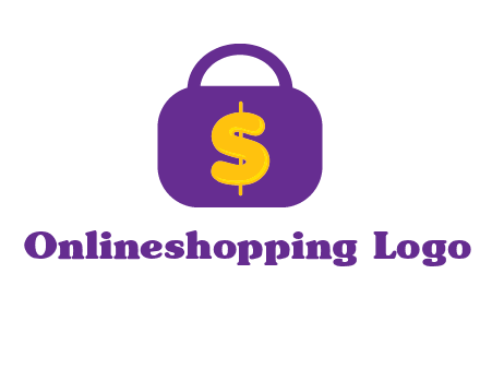 dollar sign on a handbag icon