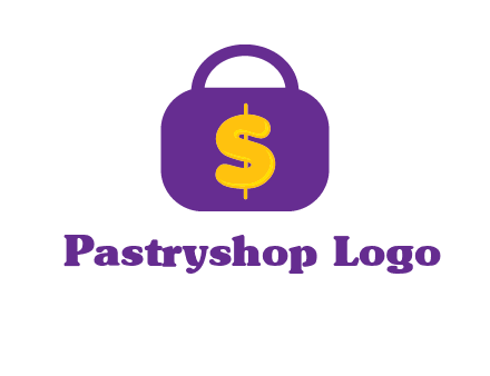 dollar sign on a handbag icon