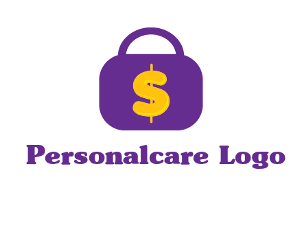 dollar sign on a handbag icon