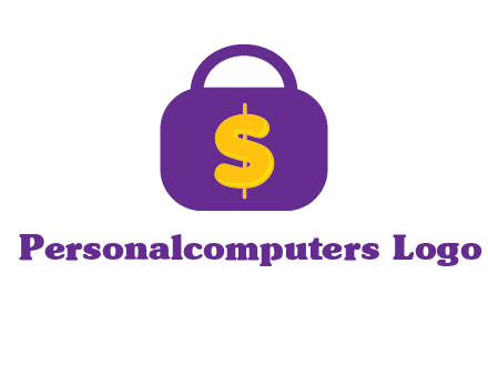 dollar sign on a handbag icon