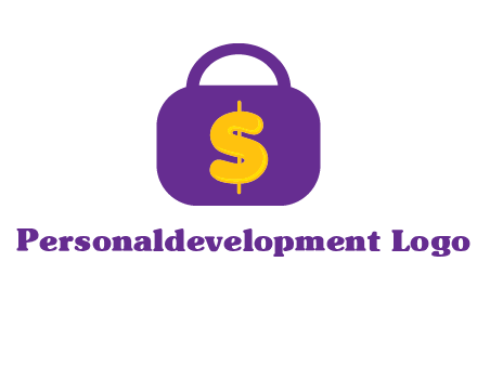 dollar sign on a handbag icon