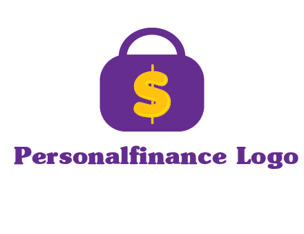 dollar sign on a handbag icon
