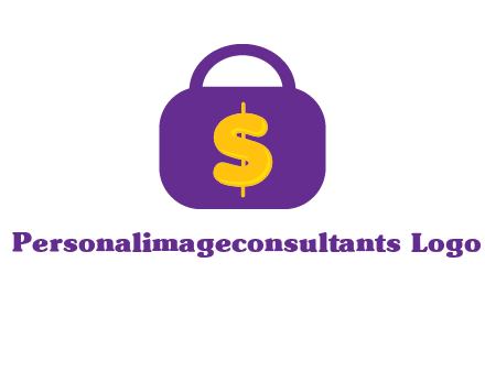 dollar sign on a handbag icon