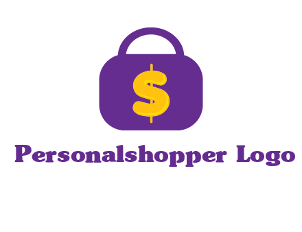 dollar sign on a handbag icon