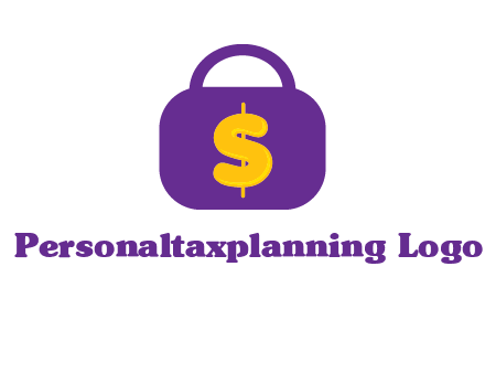 dollar sign on a handbag icon